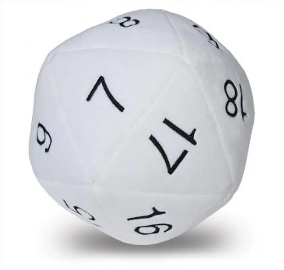Cojín Dado D20 Jumbo Plush - Blanco 1