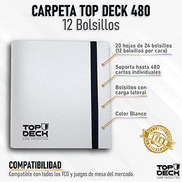 Carpeta Top Deck 24 Bolsillos - Blanca 