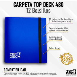 Carpeta Top Deck 12 Bolsillos - Azul 