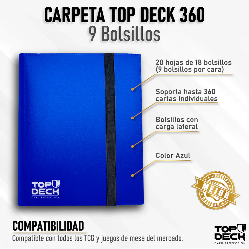 Carpeta Top Deck 9 Bolsillos - Azul  1
