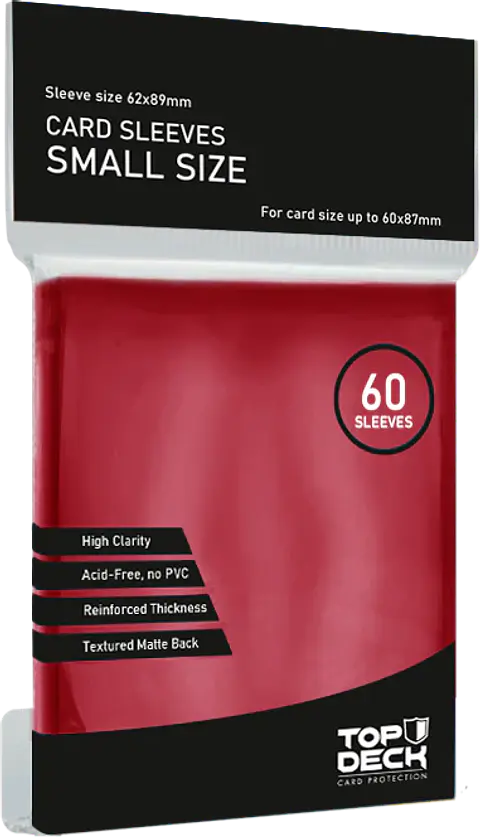 Protector Top Deck Small Rojo - 62x89mm 60un