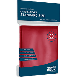 Protector Top Deck - Standard Rojo 60un 