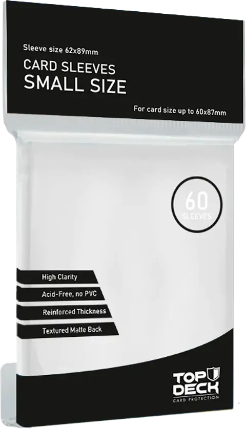 Protector Top Deck Small Blanco - 62x89mm 60un