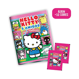 Álbum Hello Kitty: Las Aventuras de la Pandilla + 50 sobres 