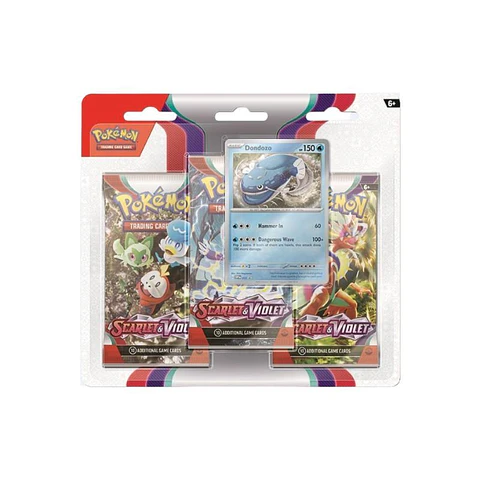 Scarlet & Violet: 3-pack Blister - Dondozo (Inglés) 