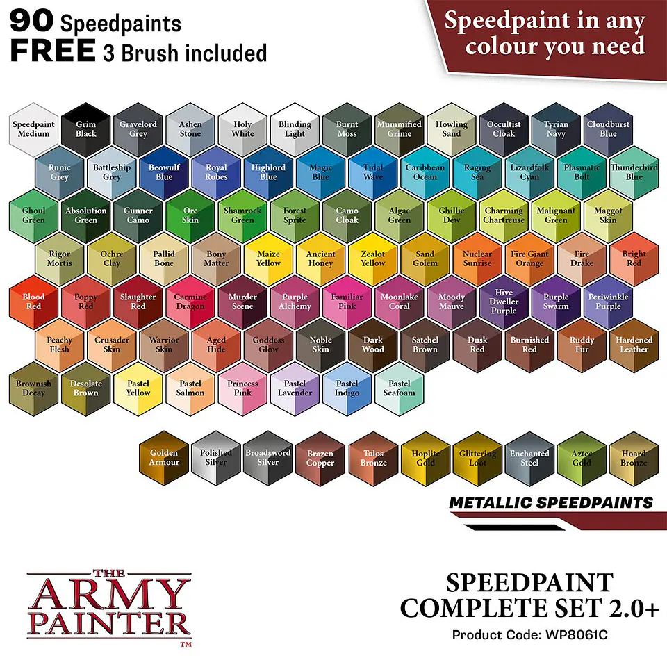 Set de pinturas Speedpaint Complete Set 2.0 (90 pinturas + 3 pinceles + medium)  3