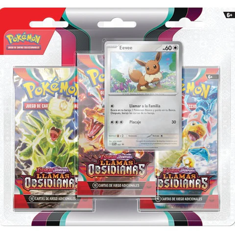 Escarlata y Púrpura: Llamas Obsidianas 3-Pack - Eeve (Español) 