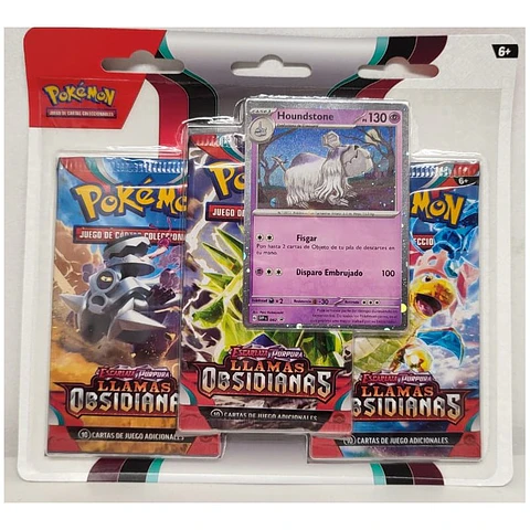 Escarlata y Púrpura: Llamas Obsidianas 3-Pack - Houndstone (Español) 