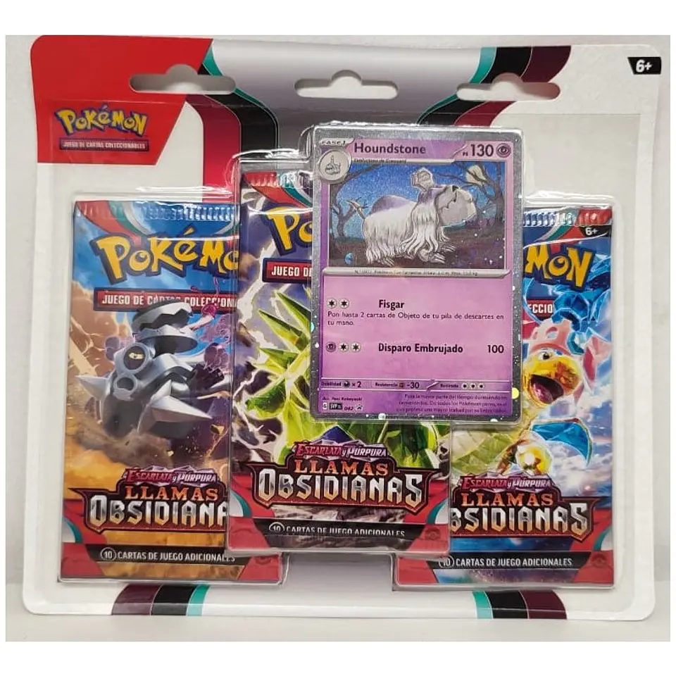 Escarlata y Púrpura: Llamas Obsidianas 3-Pack - Houndstone (Español)  1