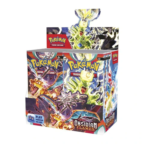Caja de sobres Escarlata y Púrpura: Llamas Obsidianas 