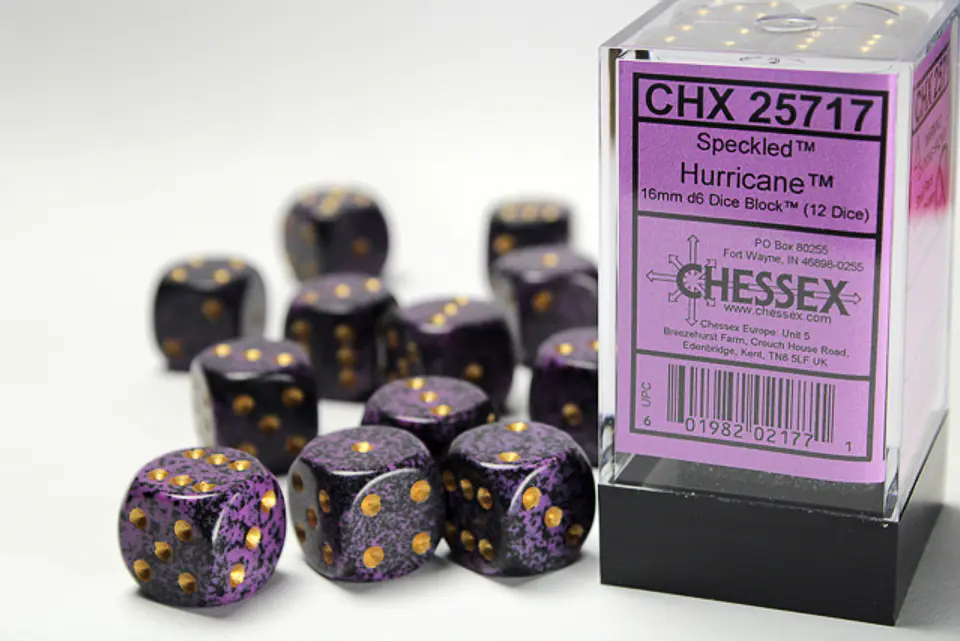 Set de 12 dados (6 lados) Speckled: Hurricane  1