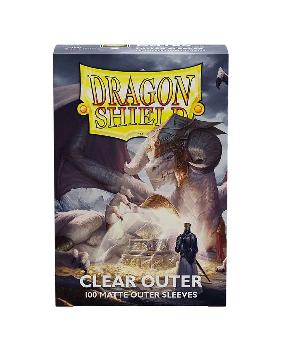 Protectores Dragon Shield - Matte Outer Sleeaves - Clear 100un  1
