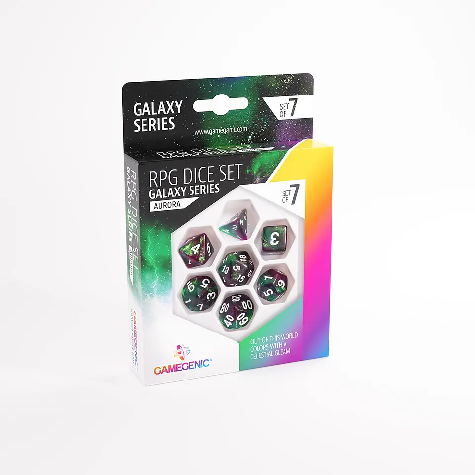 Set Dados: Aurora RPG (7 pcs)  1
