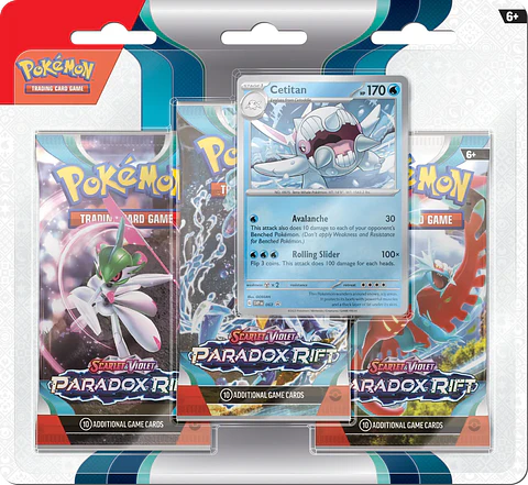 Scarlet & Violet: Paradox Rift - 3 Pack Blister (Cetitan)(Inglés) 