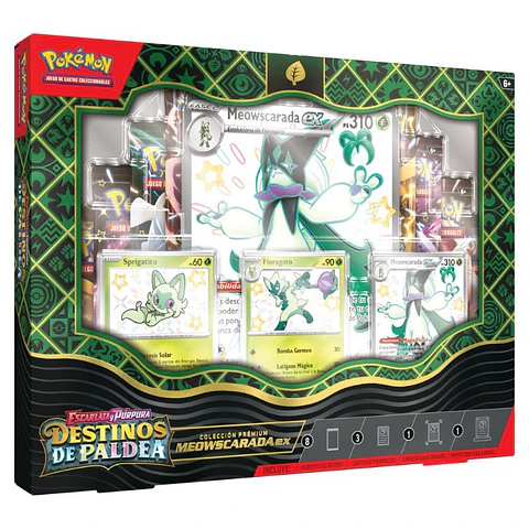 Escarlata & Violeta Destinos De Paldea: Colección Premium Meowscarada EX