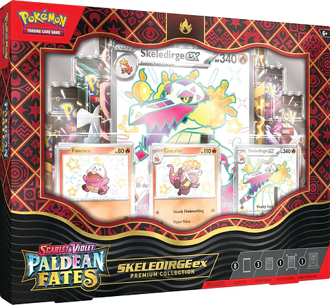 Scarlet & Violet Paldean Fates: Premium Collection Skeledirge EX (Ingles) 