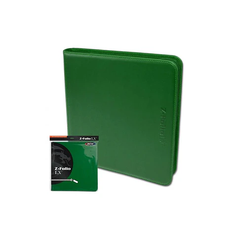 Carpeta BCW - Z-Folio 12 Bolsillos LX de Cuero - Green 
