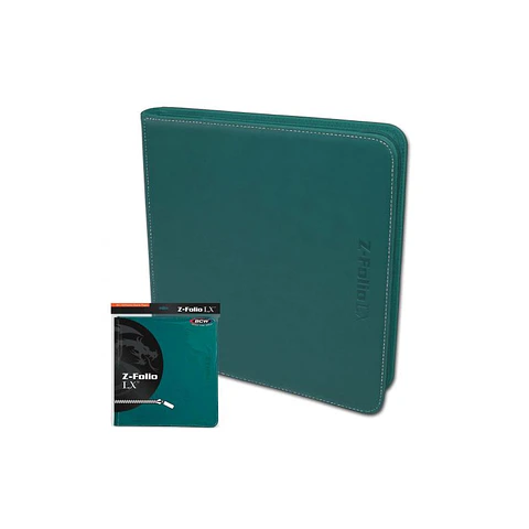 Carpeta BCW - Z-Folio 12 Bolsillos LX de Cuero - Teal