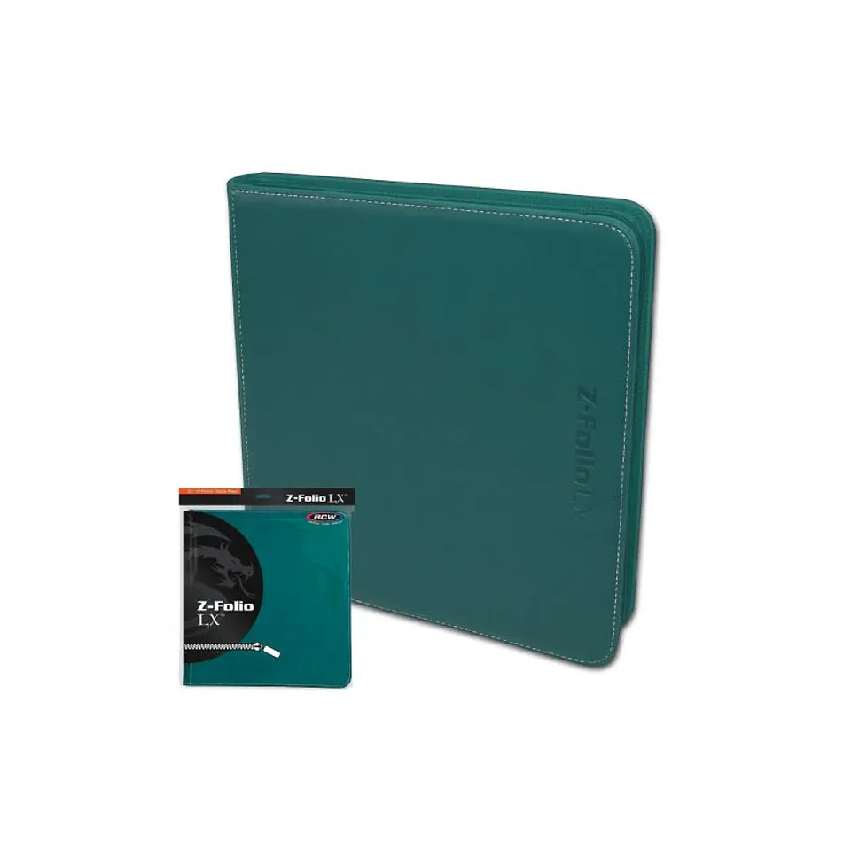 Carpeta BCW - Z-Folio 12 Bolsillos LX de Cuero - Teal 1