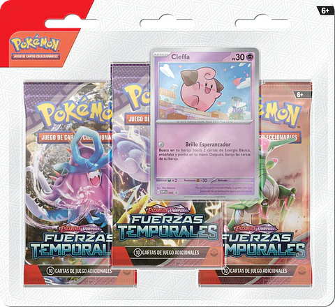 Pokémon TCG: Blister Pack-3 - Fuerzas Temporales Cleffa (Español) 