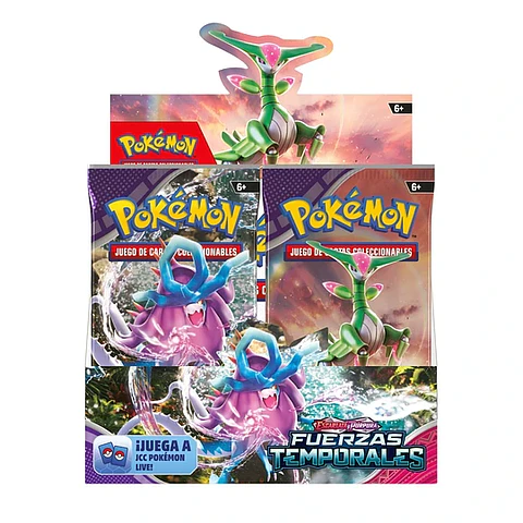 Pokemon TCG: Caja de Sobres - Escarlata & Purpura - Fuerzas Temporales (Español) 
