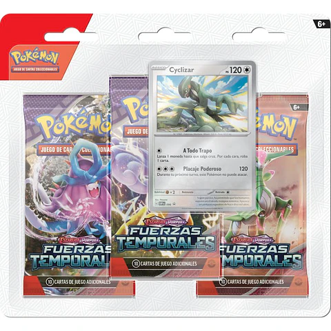 Pokémon TCG: Blister Pack-3 - Fuerzas Temporales Cyclizar (Español) 