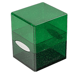 Porta Mazo Satin Cube Glitter - Green 