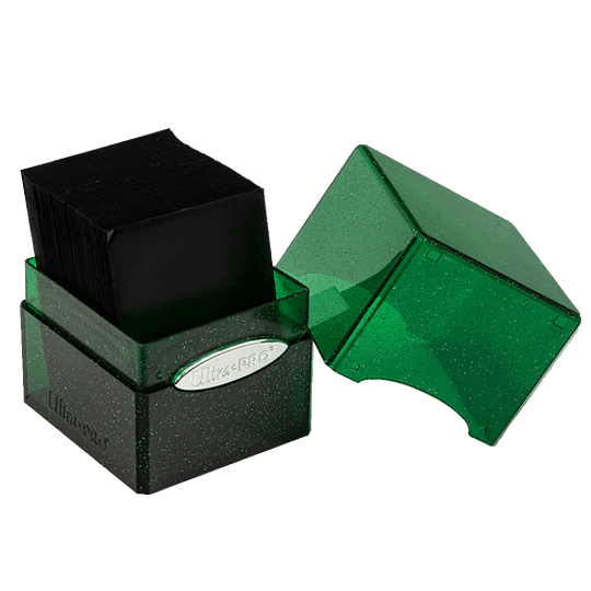 Porta Mazo Satin Cube Glitter - Green 