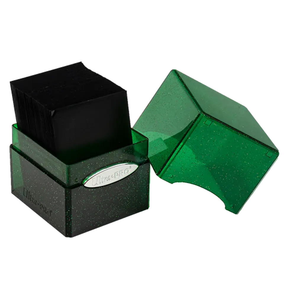 Porta Mazo Satin Cube Glitter - Green  2