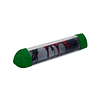 Tubo Porta Playmat BCW: Transparente tapa Verde + 2 Dados 