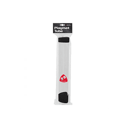 Tubo Porta Playmat BCW: Transparente tapa Negro + 2 Dados 