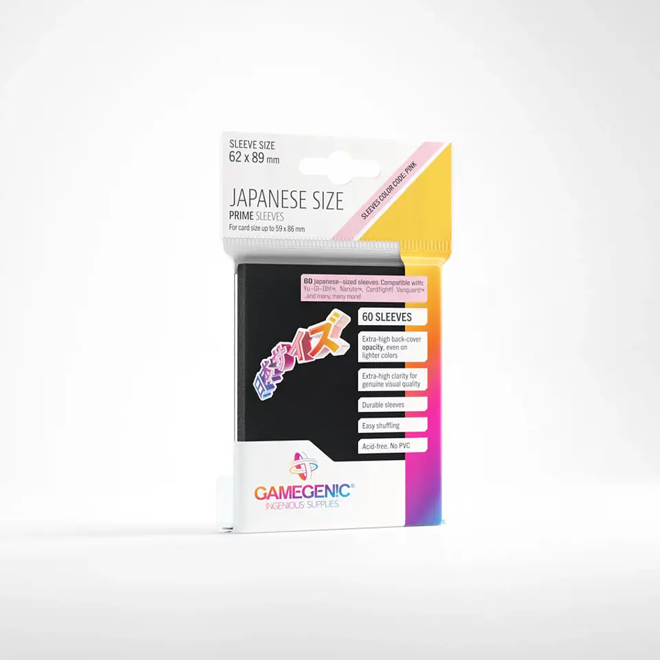 Protectores Gamegenic Prime: Japanese Sized Negro  1