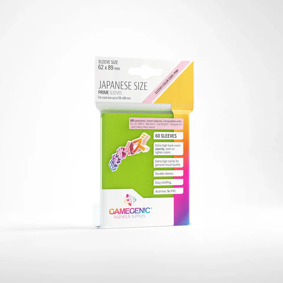 Protectores Gamegenic Prime: Japanese Sized Verde  1