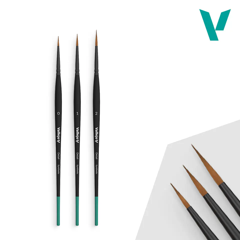 Set de Pinceles Vallejo Sintéticos: Design Set Sizes 0-1-2  2