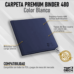 Carpeta Top Deck Premium Binder Azul 12 Bolsillos (480) 