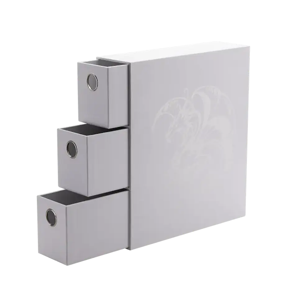 Dragon Shield: Fortress Card Drawers - White  1