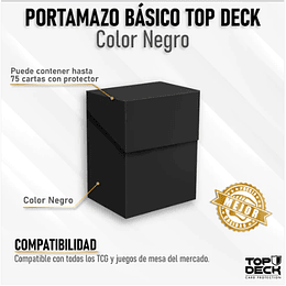 Porta Mazo Top Deck Básico Blanco 75+ Cartas 