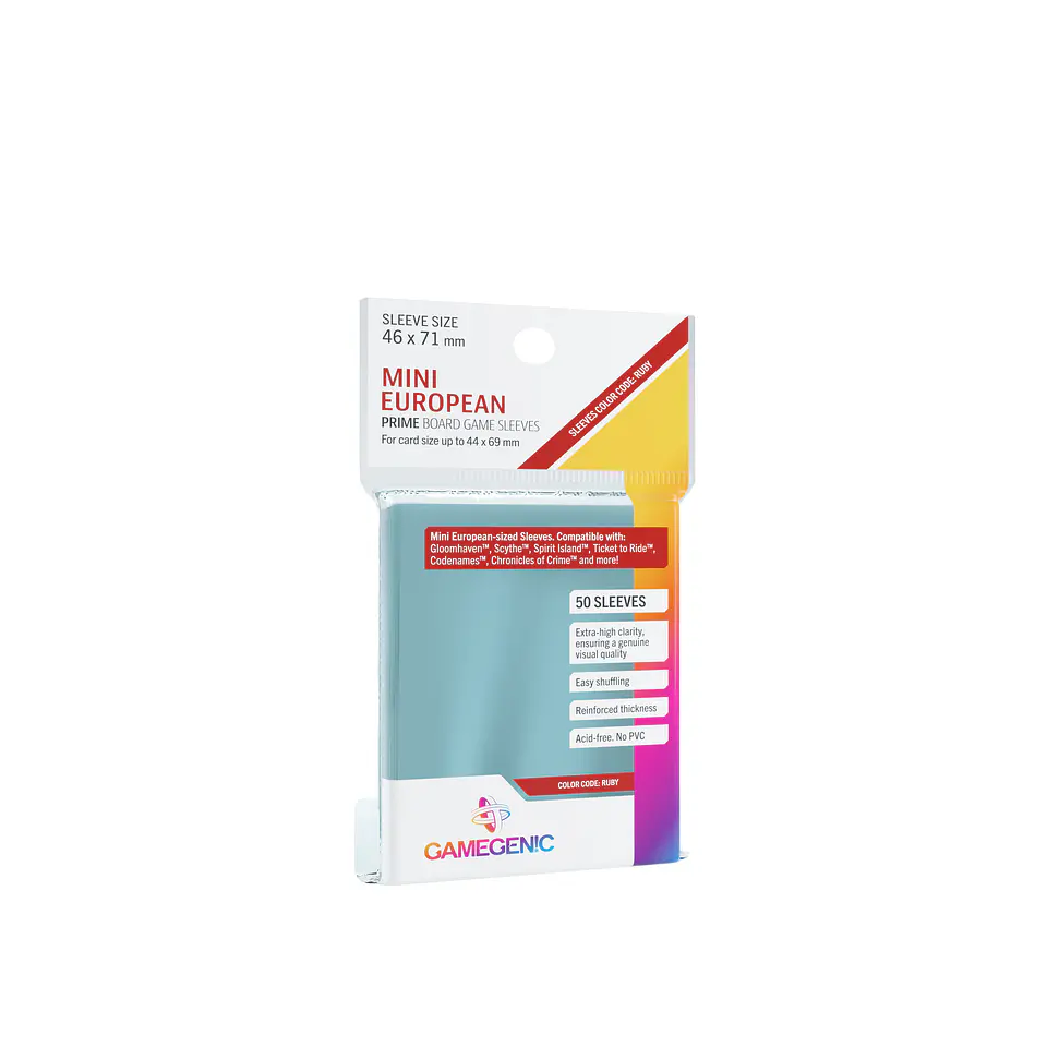 Protectores Gamegenic Mini Europeo - Transparente Prime 46X71mm (x50) 1