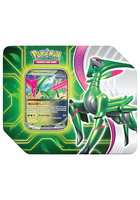 Pokémon TCG: Paradox Clash Tin - Iron Leaves Ex (Inglés) 