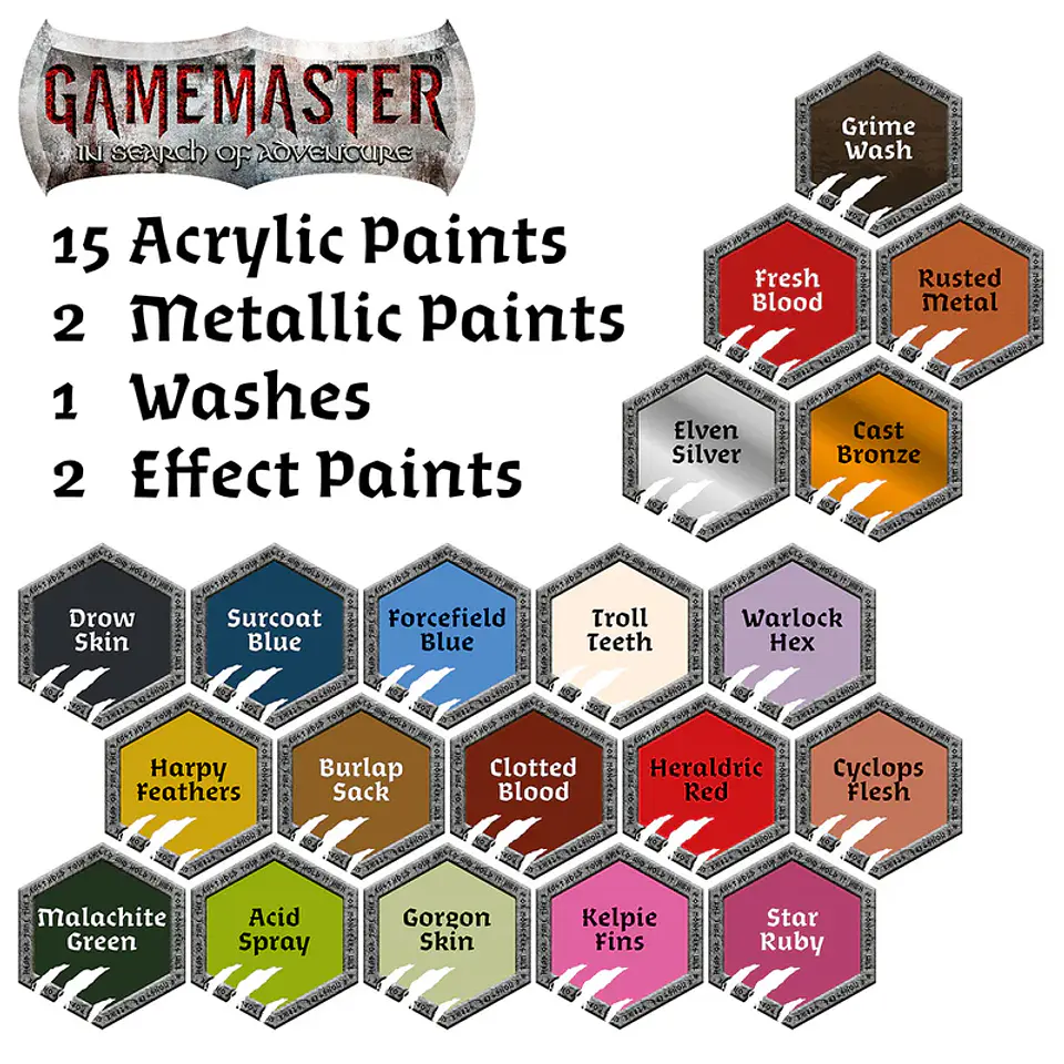 Set de pinturas Wandering Monsters (20 pinturas + pincel+ mini)  4