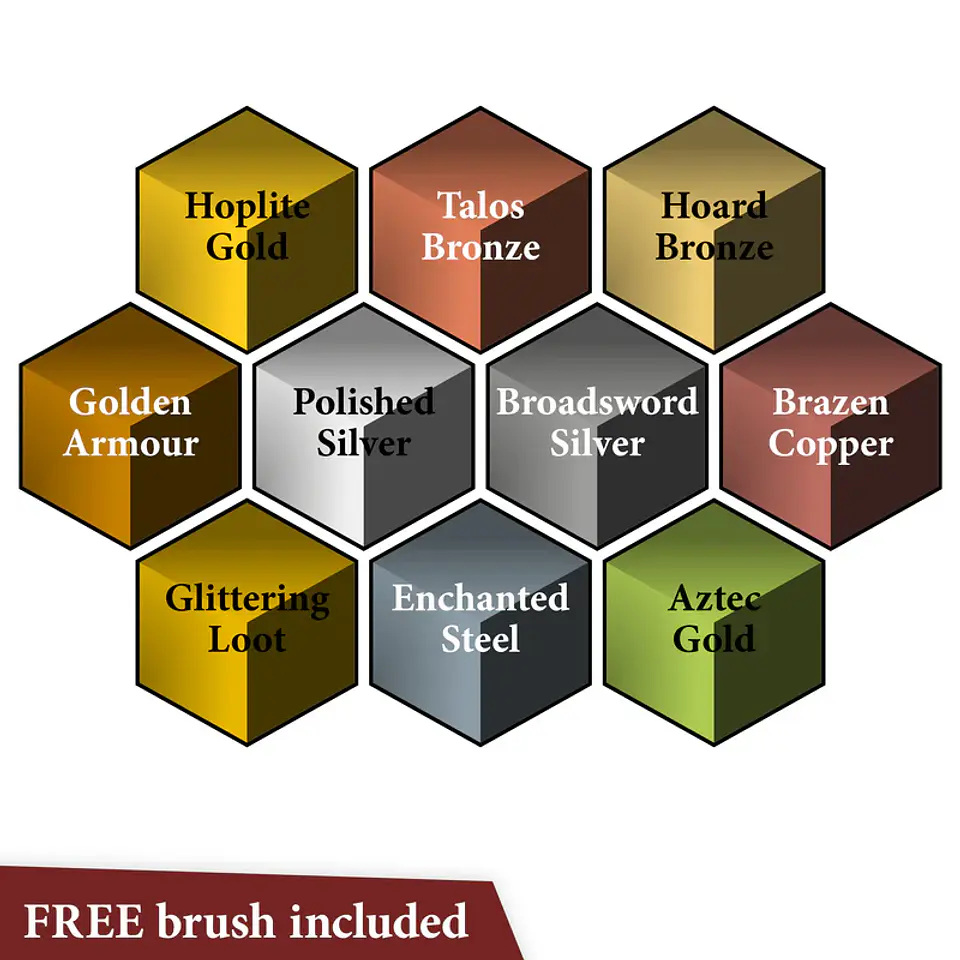 Set de pinturas Speedpaint Metallics 2.0 (10 pinturas + 1 pincel)  3