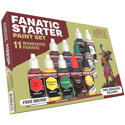 Set de pinturas Fanatic Starter (11 pinturas + 1 pincel + 1 mini) 