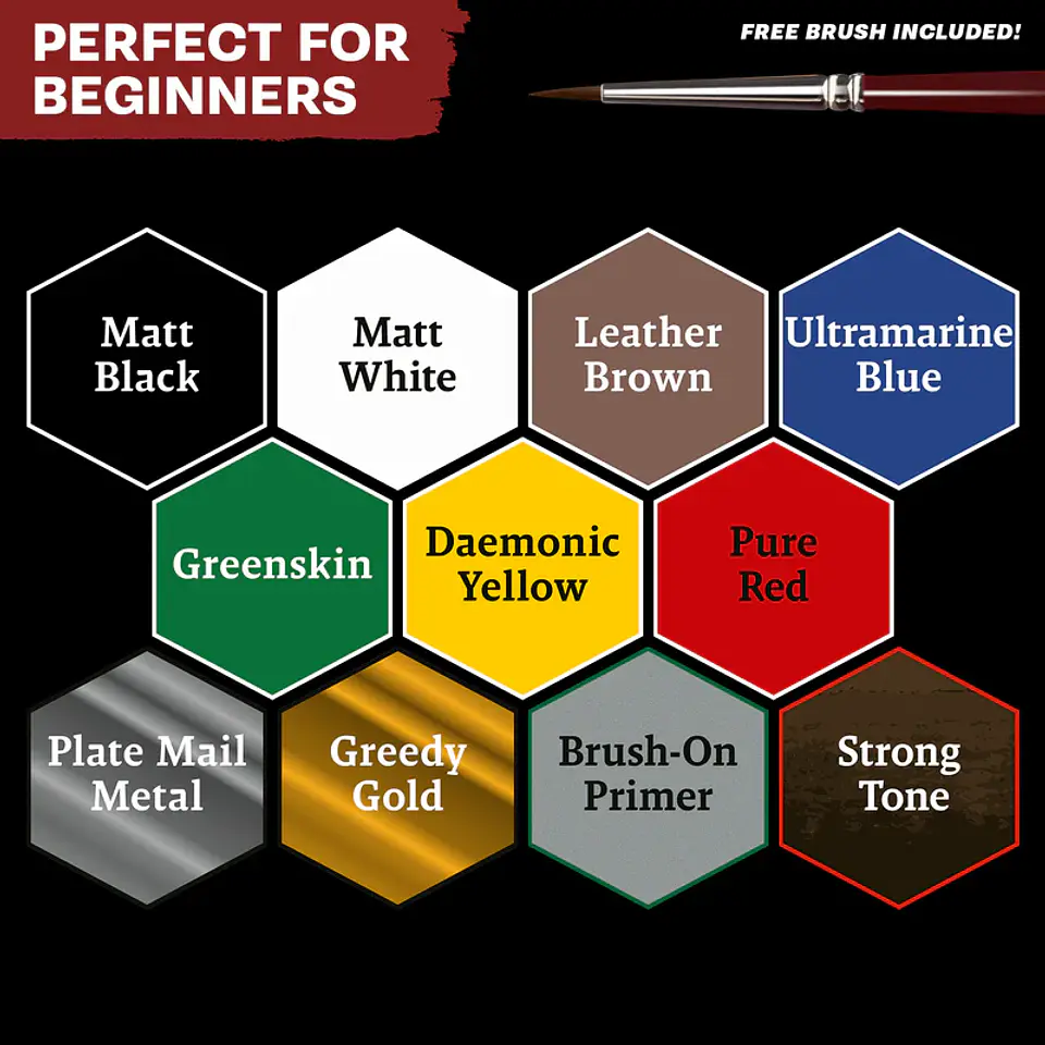 Set de pinturas Fanatic Starter (11 pinturas + 1 pincel + 1 mini)  3