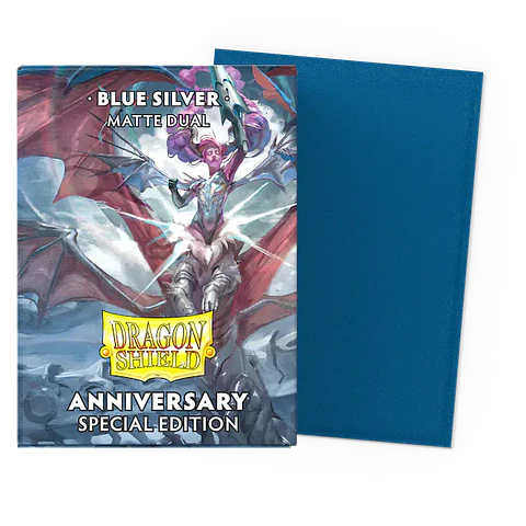 Protectores Dragon Shield Matte Dual - Blue/Silver (x100) 