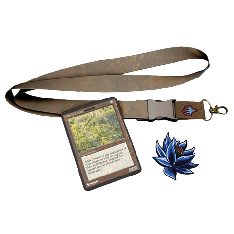 Pin: MTG - Black Lotus Pin and Lanyard Set 