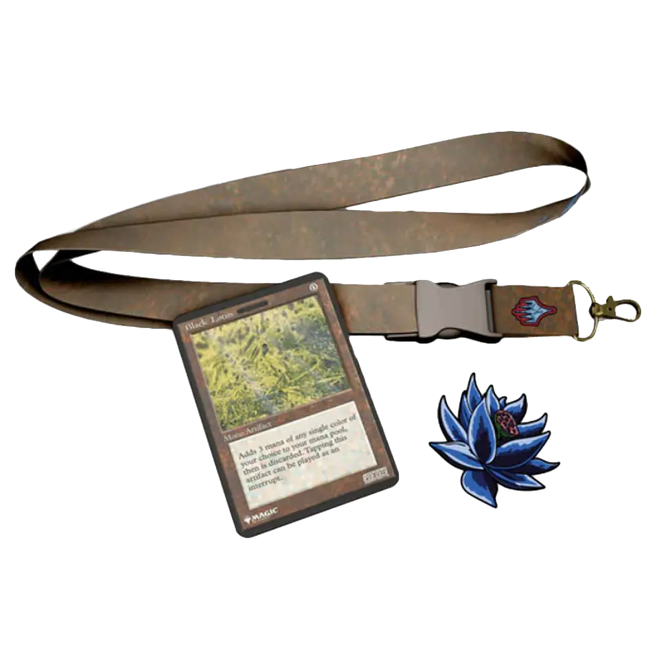Pin: MTG - Black Lotus Pin and Lanyard Set  1
