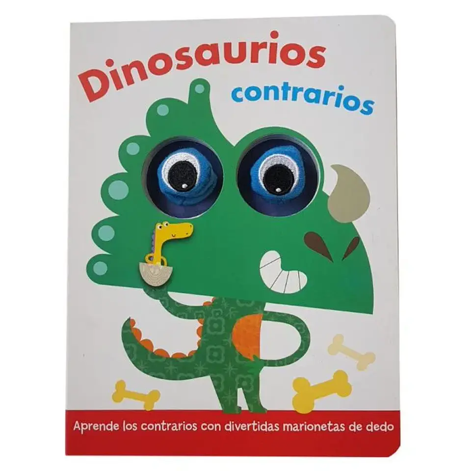 Libro de Marioneta de Dedos: Dinosaurios Contrarios  1