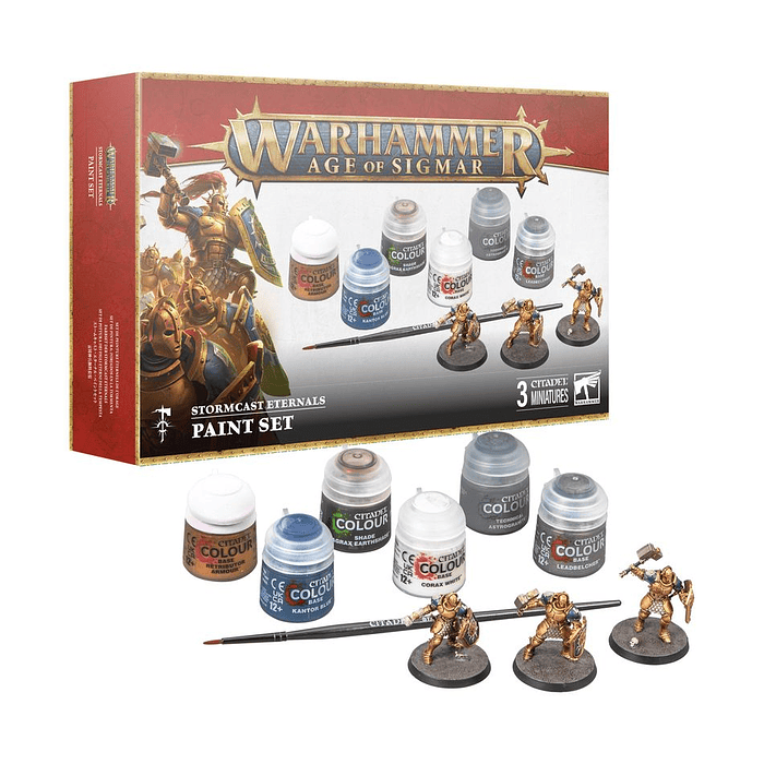 Set de Pinturas + Stormcast Eternals (6 pinturas + pincel + 3 minis)  2