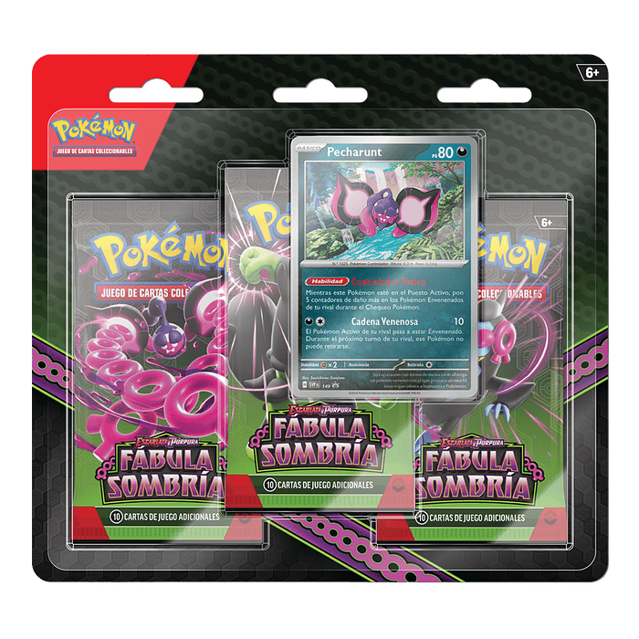 Pokemon TCG Escarlata y Púrpura: Fábula Sombría - 3 Pack Blister 