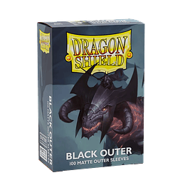 Protectores Dragon Shield - Matte Outer Sleeves - Black (x100) 
